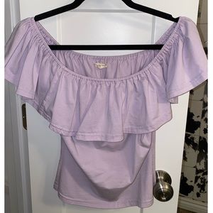 Women’s off the shoulder ruffle top